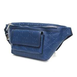 GUCCI Authentic Blue Leather Fanny Pack